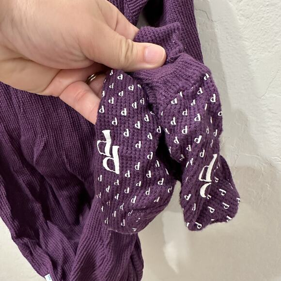 Posh Peanut Purple Waffle Footie Zipper Pajamas - Picture 7 of 8